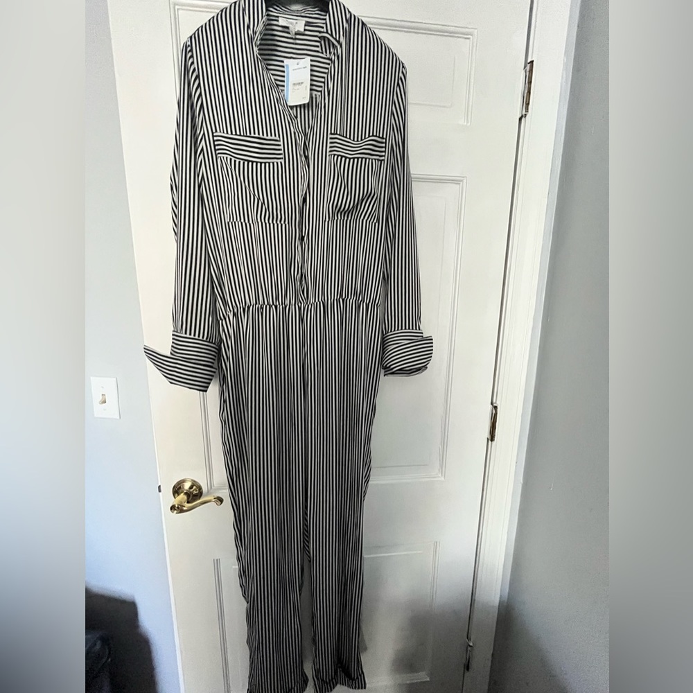 Six Crisp Days ladies striped jumpsuit. Size L. NWT